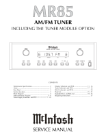 McIntosh MR-85 - Service manual